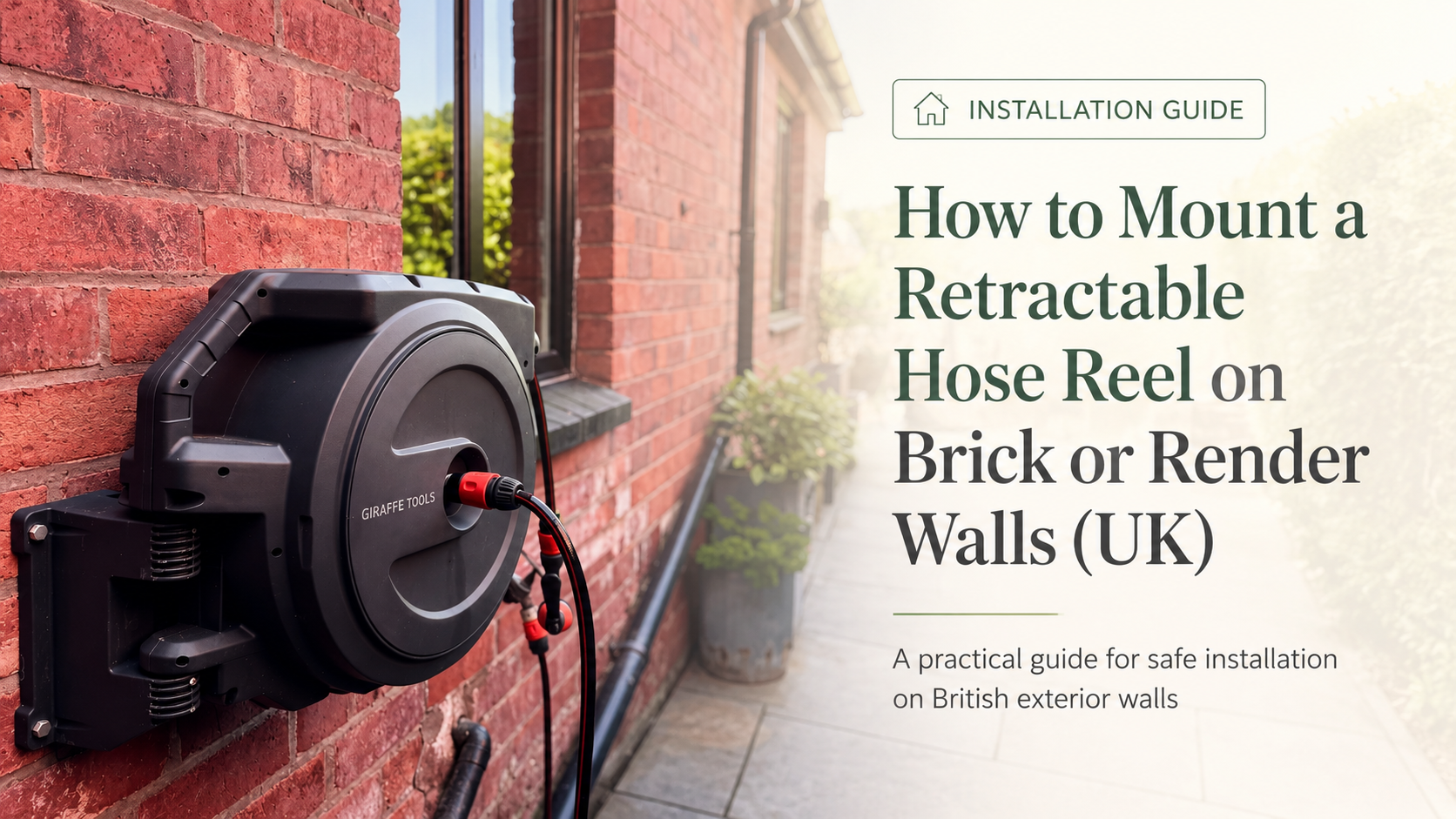 How to Mount a Retractable Hose Reel on Brick or Render Walls (UK)