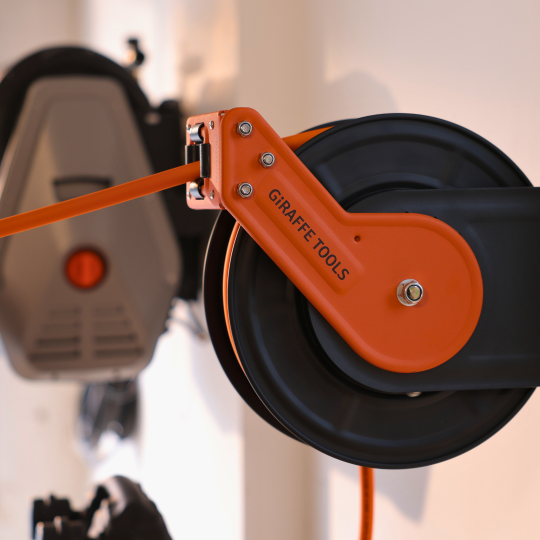 Retractable Air Hose Reel-Alloy Steel-3/8in-15m