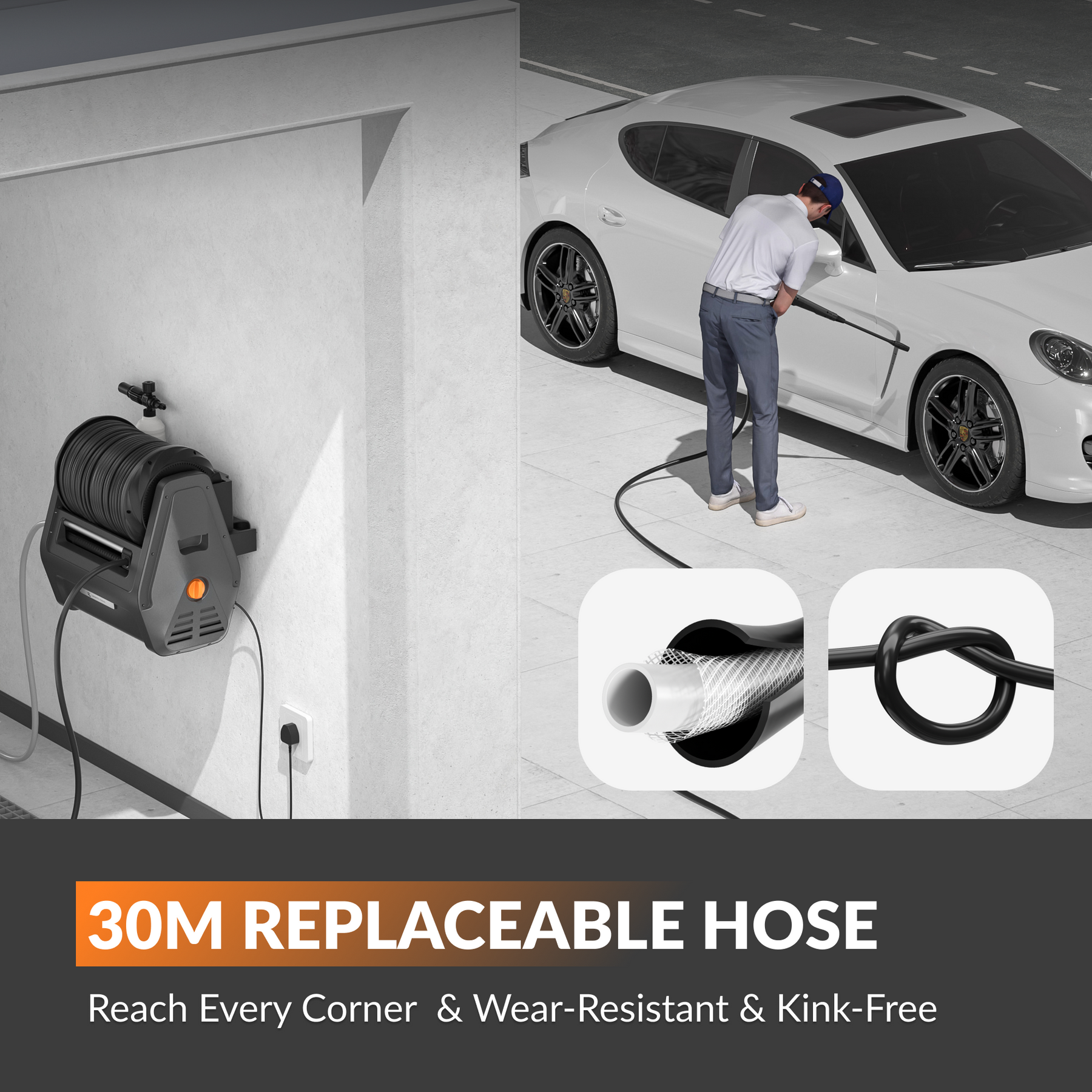 Grandfalls Retractable Pressure Washer Essential