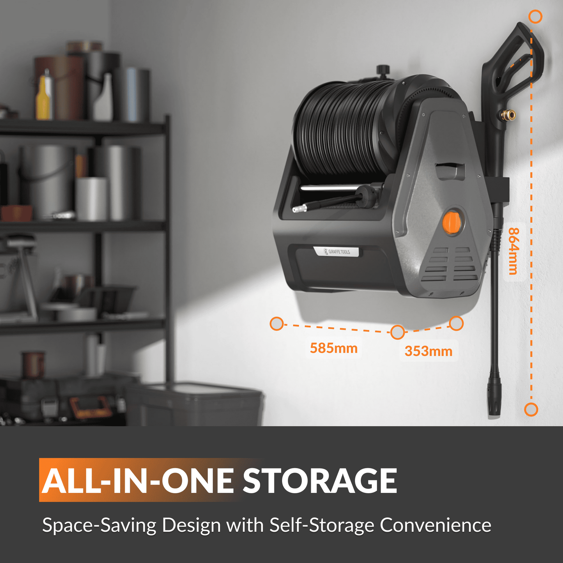 Grandfalls Retractable Pressure Washer Essential