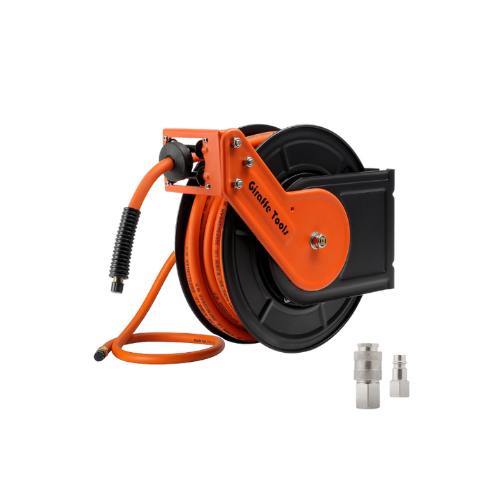 Retractable Air Hose Reel-Alloy Steel-3/8in-15m