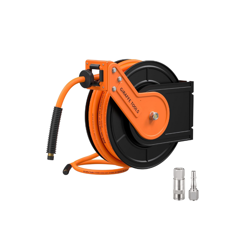 Retractable Air Hose Reel-Alloy Steel-3/8in-15m