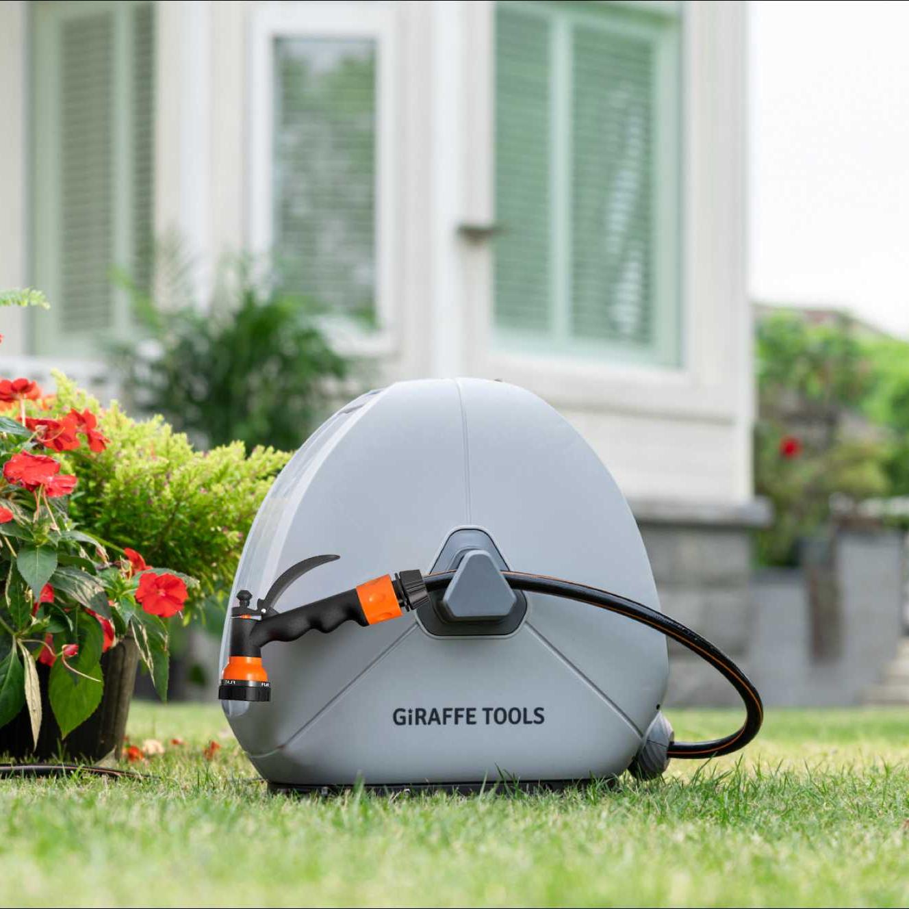Ground-Mounted Retractable Hose Reel-1/2in-25m