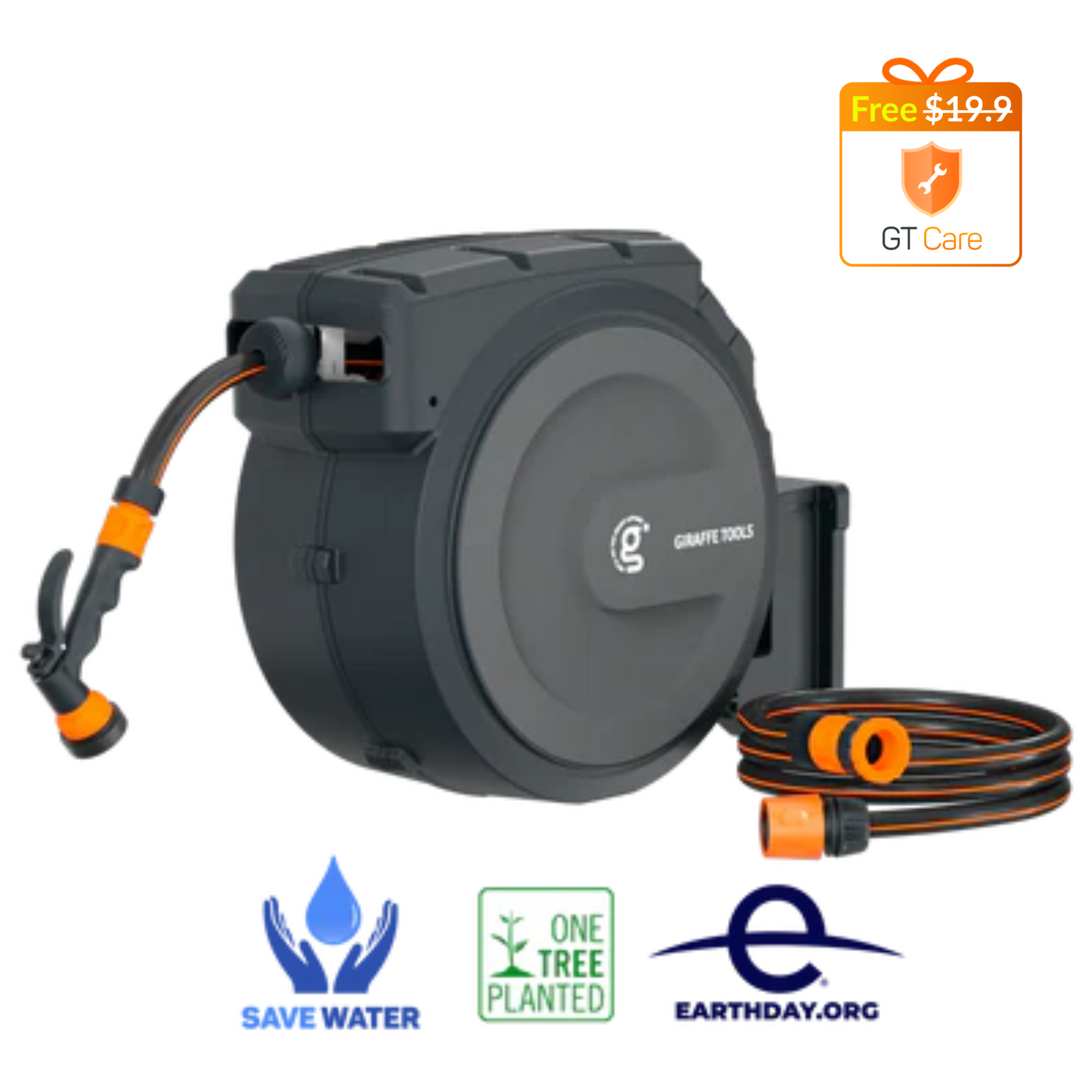 Retractable Garden Hose Reel 25m–35m (1/2in)