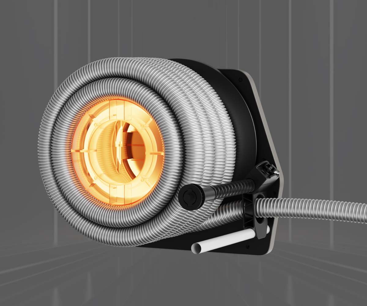 Giraffe Tools Retractable Vacuum Extension Hose Reel - Tidy& Hassle-Free Storage