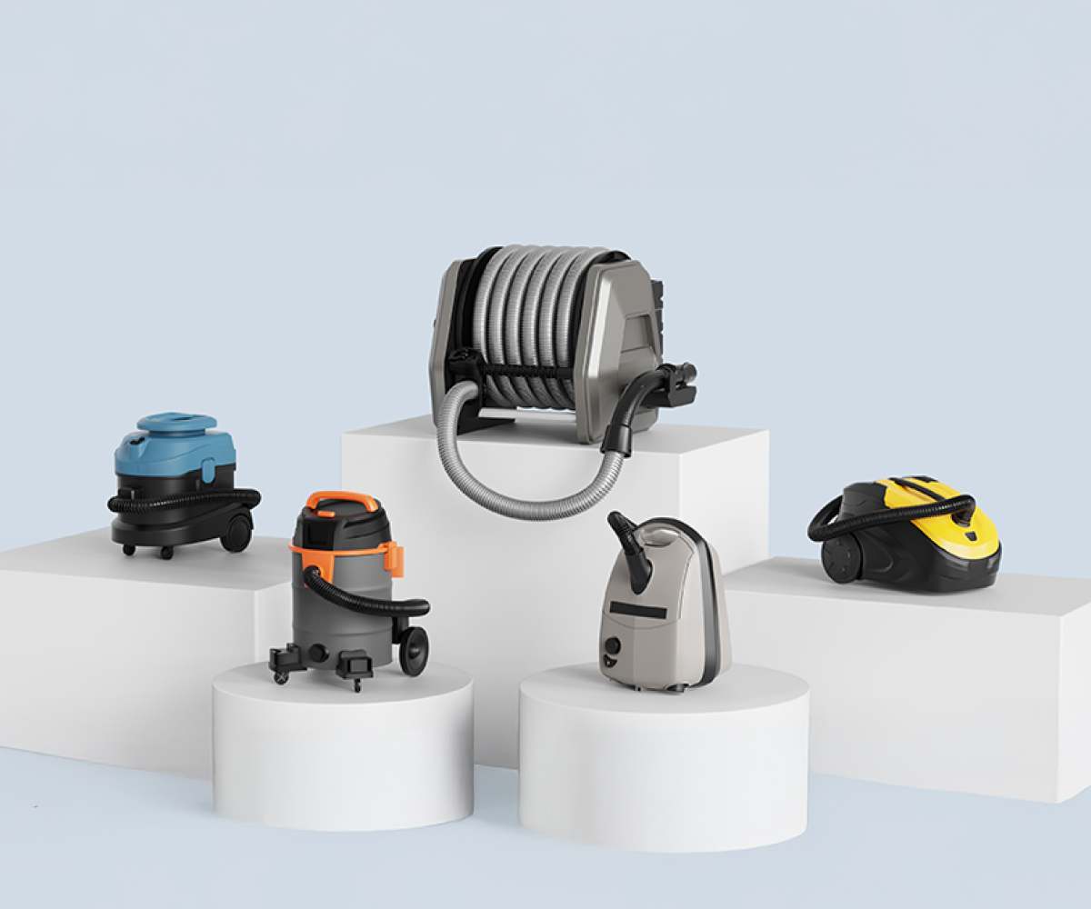 Giraffe Tools Retractable Vacuum Extension Hose Reel - Universal Compatibility