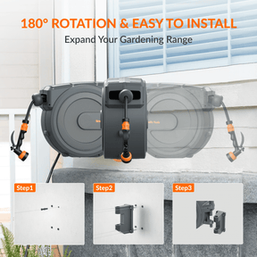 Retractable Garden Hose Reel-1/2in-30m