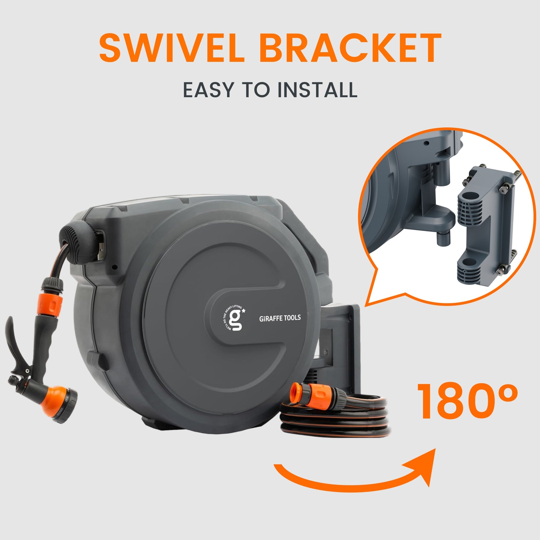 Retractable Garden Hose Reel-1/2in-25m
