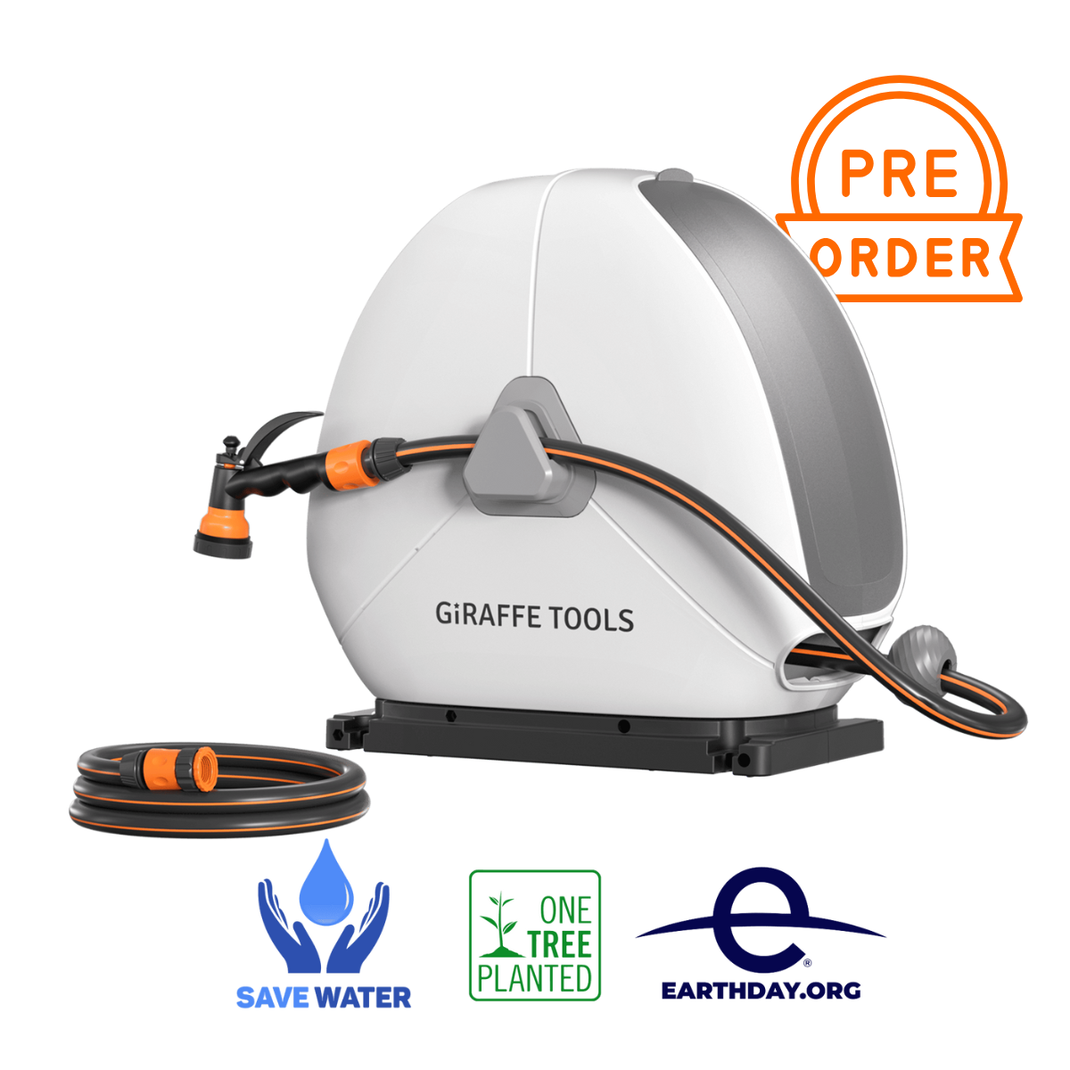 Ground-Mounted Retractable Hose Reel-1/2in-25m