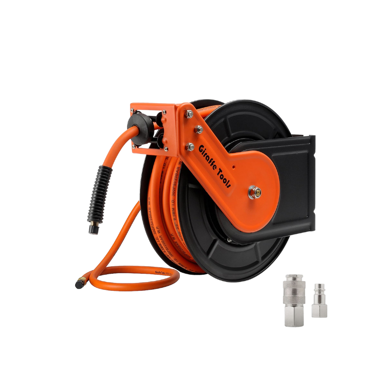 Retractable Air Hose Reel-Alloy Steel-3/8in-15m