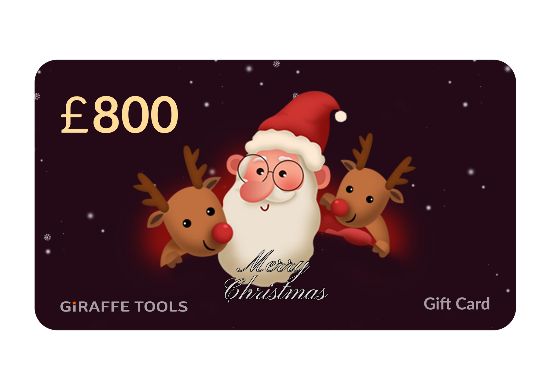 Giraffe Tools Christmas Gift Card