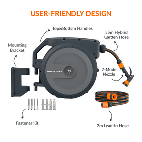 Retractable Garden Hose Reel-1/2in-35m