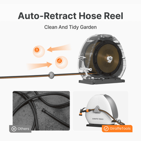 Ground-Mounted Retractable Hose Reel-1/2in-25m